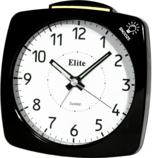 ELITE Sveglia silent con luce e snooze - NERO - Silent alarm clock with light and snooze - BLACK (ST4500_B) Unisex WATCHES