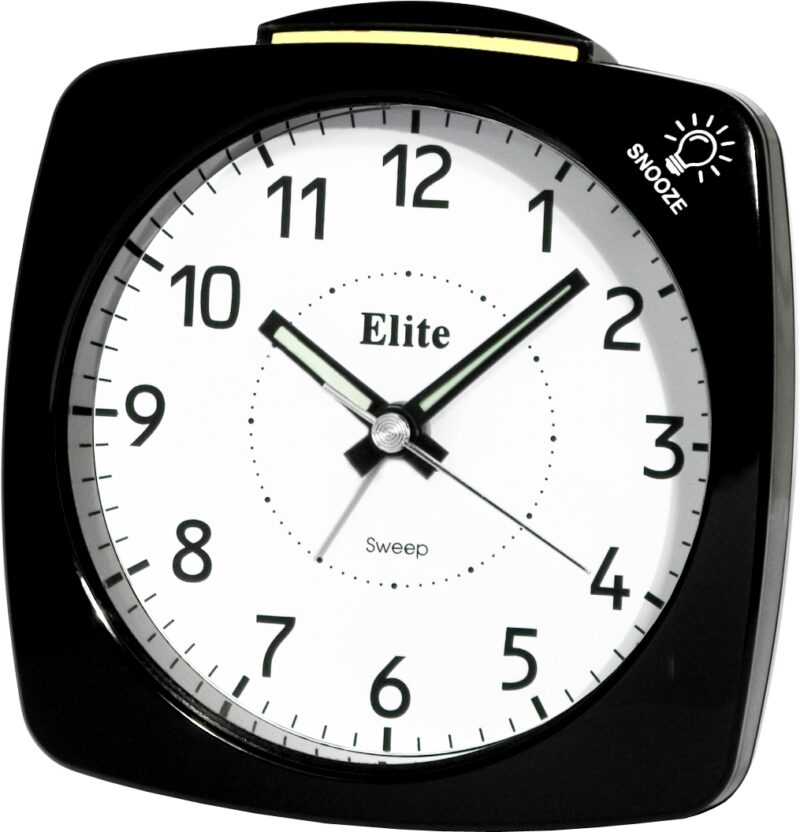 ELITE Sveglia silent con luce e snooze - NERO - Silent alarm clock with light and snooze - BLACK (ST4500_B) Unisex WATCHES