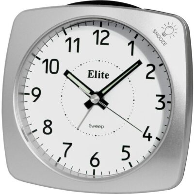 Elite Sveglia Silent Con Luce E Snooze - Argento - Silent Alarm Clock With Light And Snooze - Silver (ST4500_S) Unisex WATCHES