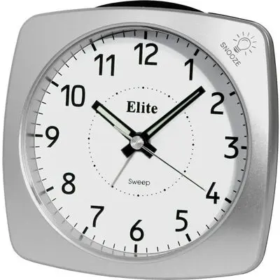 Elite Sveglia Silent Con Luce E Snooze - Argento - Silent Alarm Clock With Light And Snooze - Silver (ST4500_S) Unisex WATCHES