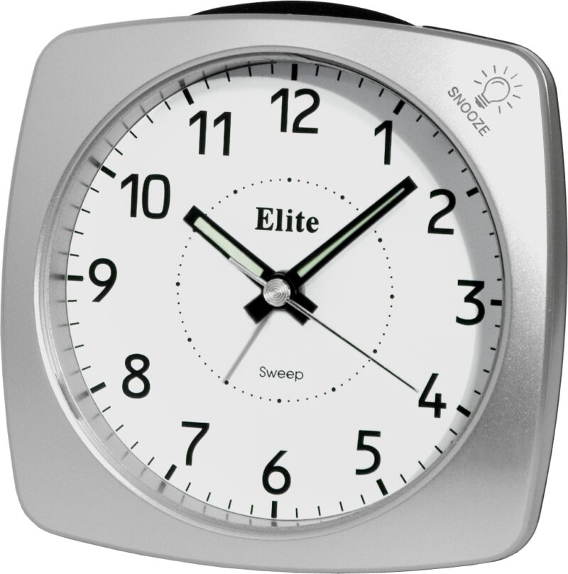 ELITE Sveglia silent con luce e snooze - ARGENTO - Silent alarm clock with light and snooze - SILVER (ST4500_S) Unisex WATCHES