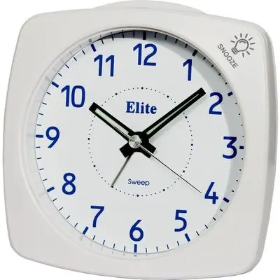 Elite Sveglia Silent Con Luce E Snooze - Bianco - Silent Alarm Clock With Light And Snooze - White (ST4500_W) Unisex WATCHES