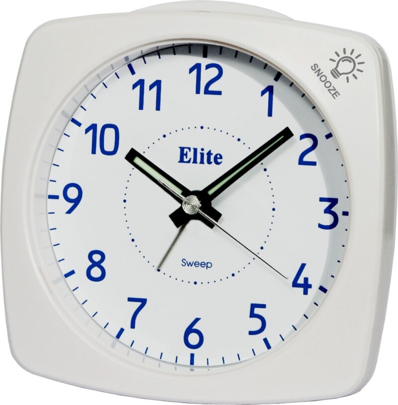 ELITE Sveglia silent con luce e snooze - BIANCO - Silent alarm clock with light and snooze - WHITE (ST4500_W) Unisex WATCHES