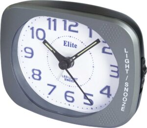 ELITE Sveglia silent con luce LED e snooze - ANTRACITE - Silent alarm clock with LED light and snooze - GREY (ST5520_G) Unisex WATCHES