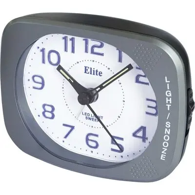 Elite Sveglia Silent Con Luce Led E Snooze - Antracite - Silent Alarm Clock With Led Light And Snooze - Grey (ST5520_G) Unisex WATCHES