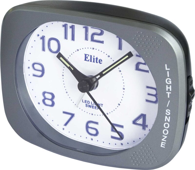 ELITE Sveglia silent con luce LED e snooze - ANTRACITE - Silent alarm clock with LED light and snooze - GREY (ST5520_G) Unisex WATCHES