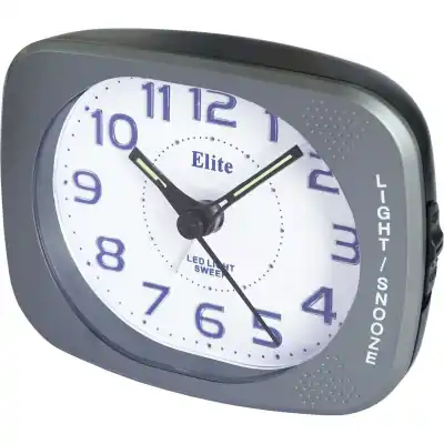 Elite Sveglia Silent Con Luce Led E Snooze - Antracite - Silent Alarm Clock With Led Light And Snooze - Grey (ST5520_G) Unisex WATCHES
