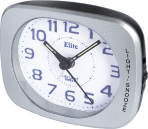 ELITE Sveglia silent con luce LED e snooze - ARGENTO - Silent alarm clock with LED light and snooze - SILVER (ST5520_S) Unisex WATCHES