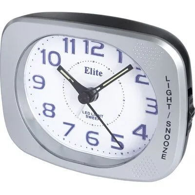 Elite Sveglia Silent Con Luce Led E Snooze - Argento - Silent Alarm Clock With Led Light And Snooze - Silver (ST5520_S) Unisex WATCHES