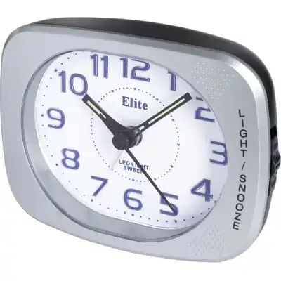 Elite Sveglia Silent Con Luce Led E Snooze - Argento - Silent Alarm Clock With Led Light And Snooze - Silver (ST5520_S) Unisex WATCHES