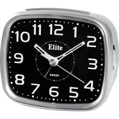 Elite Sveglia Silent Con Luce Led E Snooze - Argento - Silent Alarm Clock With Led Light And Snooze - Silver (ST5630_S) Unisex WATCHES
