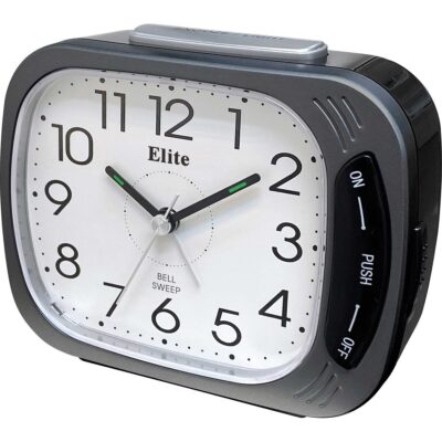 Elite Sveglia Silent. Suoneria Su Campanello. Luce. Snooze - Antracite - Silent Alarm Clock. Bell Ring. Light. Snooze - Grey (ST5650_G) Unisex WATCHES