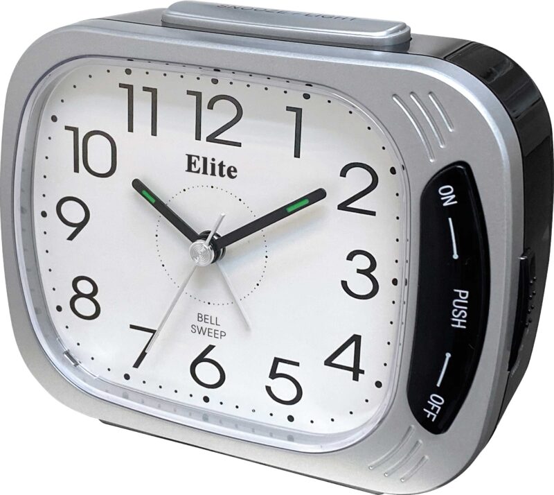 ELITE Sveglia silent. suoneria su campanello. luce. snooze - ARGENTO - Silent alarm clock. bell ring. light. snooze - SILVER (ST5650_S) Unisex WATCHES