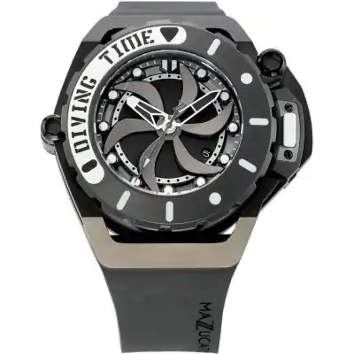 Mazzucato RIM Scuba Black Reversible Twin Dial Automatic SUB02-BKCG9 100M Men's Watch
