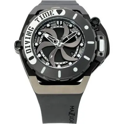 Mazzucato RIM Scuba Black Reversible Twin Dial Automatic SUB02-BKCG9 100M Men's Watch
