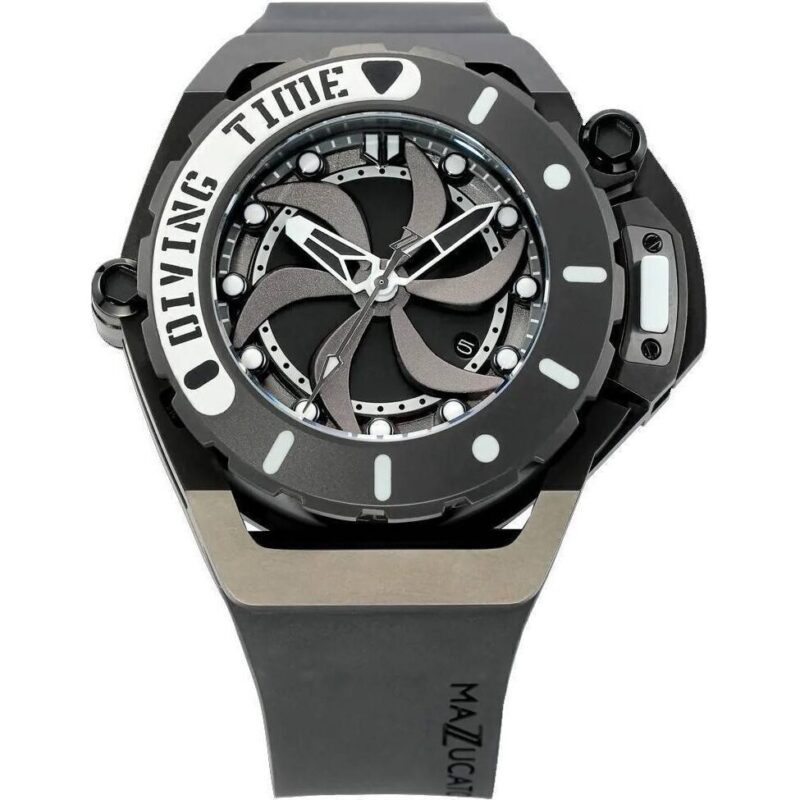 Mazzucato RIM Scuba Black Reversible Twin Dial Automatic SUB02-BKCG9 100M Men's Watch