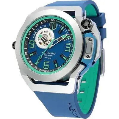 Mazzucato Rim Scuba Blue Green Reversible Twin Dial Automatic SUB03-BL3255 100M Men's Watch