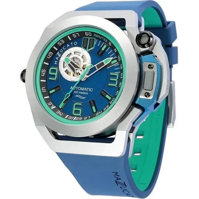 Mazzucato Rim Scuba Blue Green Reversible Twin Dial Automatic SUB03-BL3255 100M Men's Watch