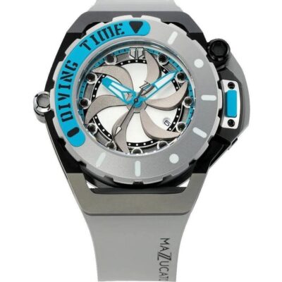 Mazzucato RIM Scuba Blue Grey Reversible Twin Dial Automatic SUB06-GY312 100M Men's Watch