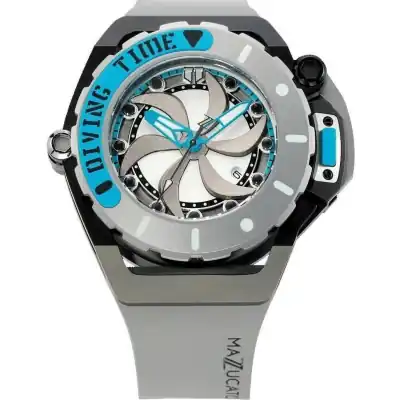 Mazzucato RIM Scuba Blue Grey Reversible Twin Dial Automatic SUB06-GY312 100M Men's Watch