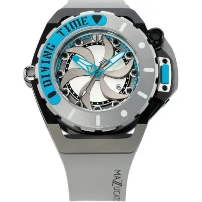 Mazzucato RIM Scuba Blue Grey Reversible Twin Dial Automatic SUB06-GY312 100M Men's Watch