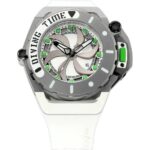 Mazzucato RIM Scuba White Green Reversible Twin Dial Automatic SUB07-WH802 100M Men's Watch