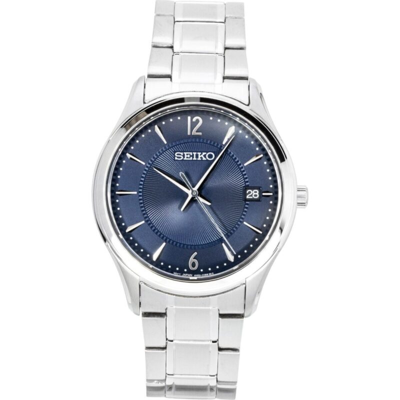 Seiko Classic Stainless Steel Blue Dial Quartz SUR419P1 100M Men's Watch Seiko Classic Stainless Steel Blue Dial Quartz SUR419P1 100M Men's Watch