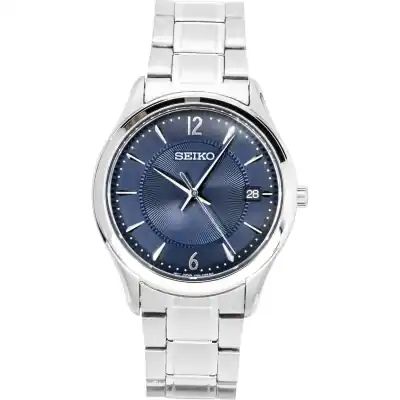 Seiko Classic Stainless Steel Blue Dial Quartz SUR419P1 100M Men's Watch