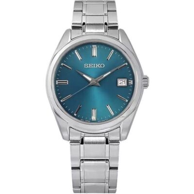 Seiko Classic Stainless Steel Blue Dial Quartz SUR525P1 100M Men's Watch