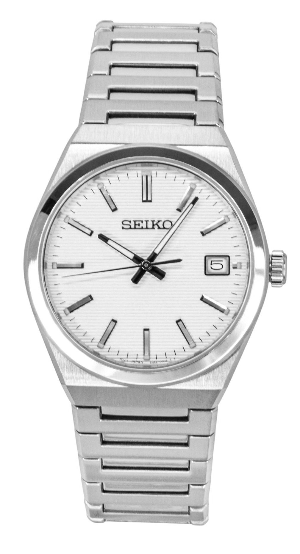 Seiko Conceptual Stainless Steel White Dial Quartz SUR553P1 100M Men's Watch