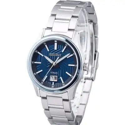 Seiko Sports Stainless Steel Blue Dial Quartz SUR559P1 100M Men's Watch
