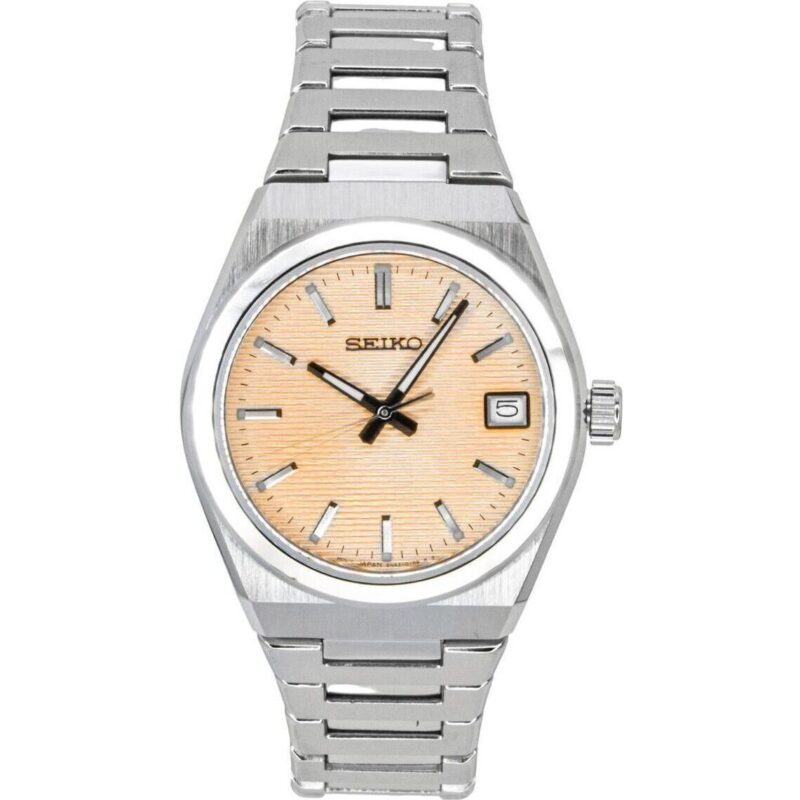 Seiko Classic Stainless Steel Salmon Dial Quartz SUR577P1 100M Women's Watch