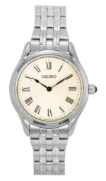 Seiko Stainless Steel Cream Dial Quartz SWR069P1 Women's Watch