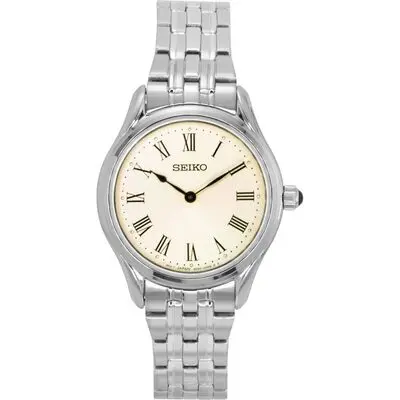 Seiko Stainless Steel Cream Dial Quartz SWR069P1 Women's Watch