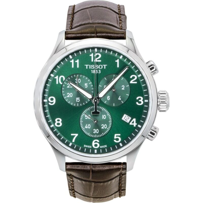 Tissot Chrono XL Classic Chronograph Stainless Steel Green Dial Quartz T116.617.16.092.00 100M Men's Watch