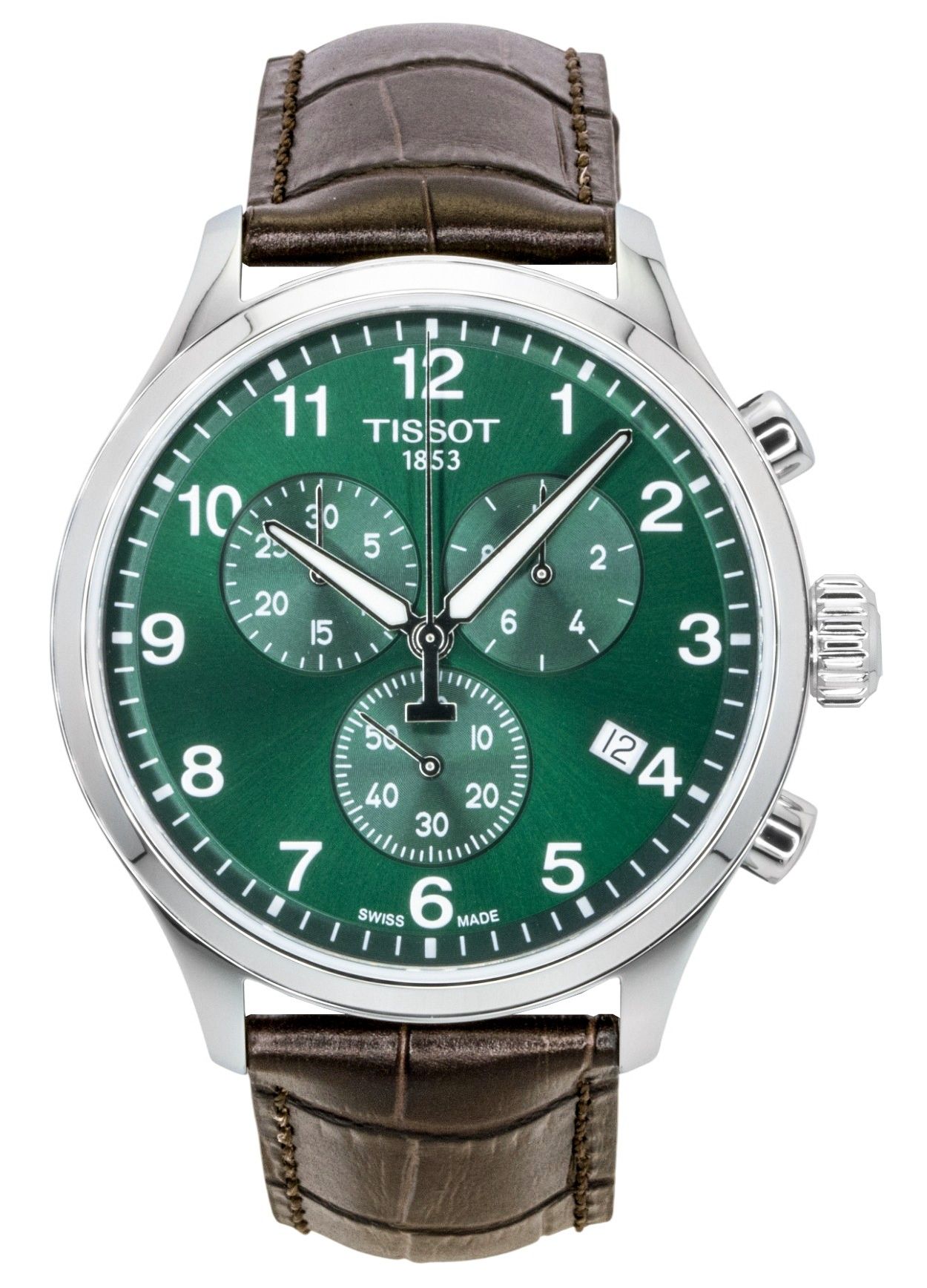 Tissot Chrono XL Classic Chronograph Stainless Steel Green Dial Quartz T116.617.16.092.00 100M Men's Watch