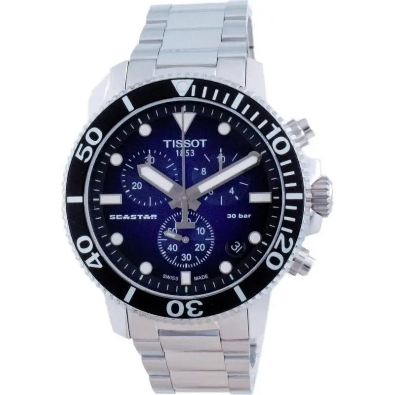 Tissot T-Sport Seastar 1000 Chronograph Quartz Diver's T120.417.11.041.01 T1204171104101 300M Men's Watch