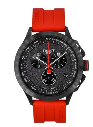 Tissot T-Race Vuelta Chronograph Silicone Strap Black Dial Quartz T135.417.37.051.04 100M Men's Watch