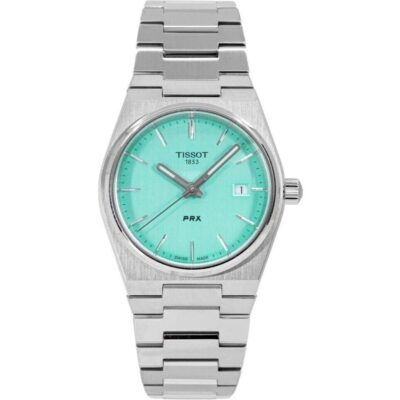 Tissot T-Classic PRX Stainless Steel Light Green Dial Quartz T137.210.11.091.00 100M Women's Watch
