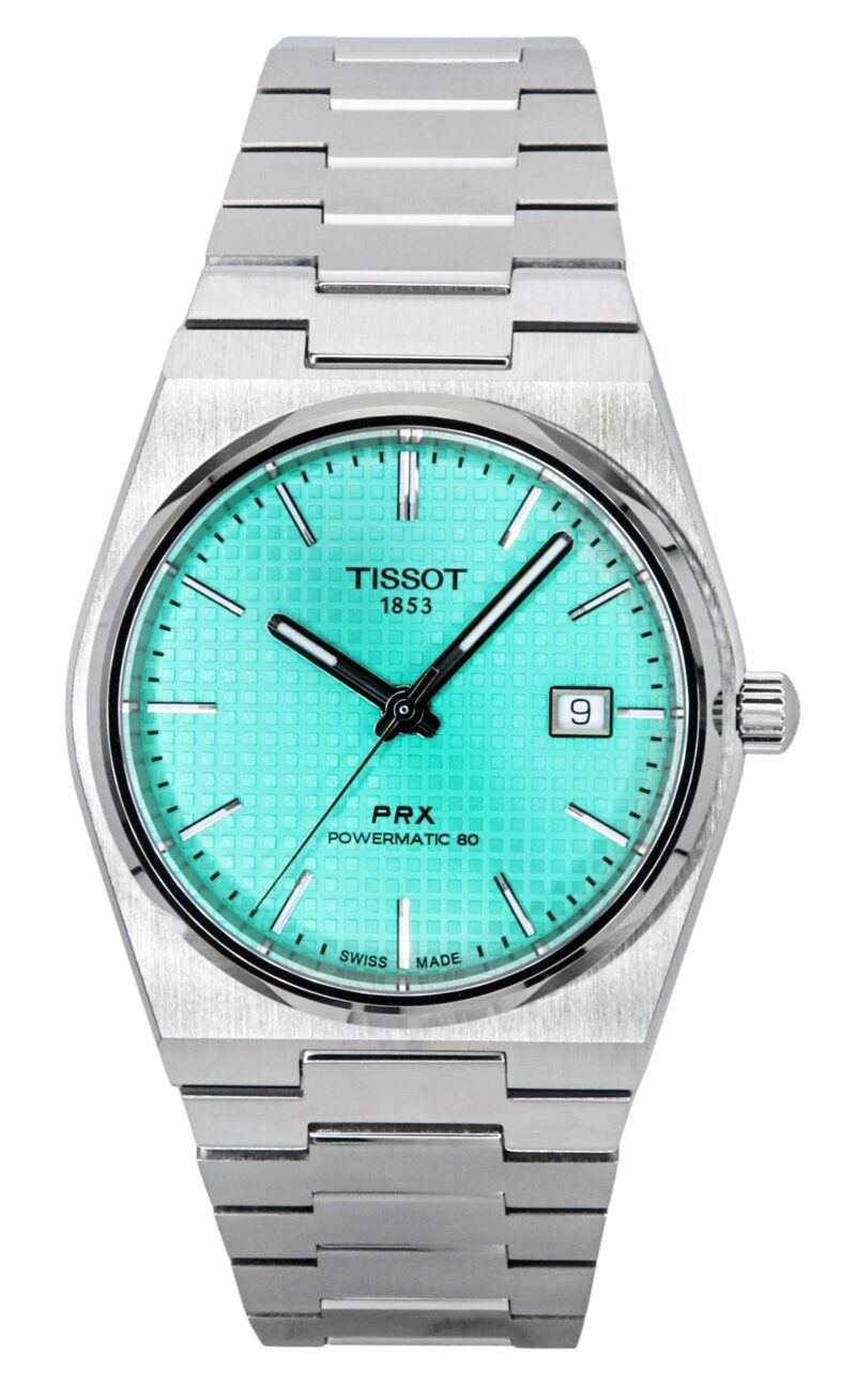 Tissot PRX Powermatic 80 Stainless Steel Light Green Dial Automatic T137.407.11.091.01 100M Men's Watch Tissot PRX Powermatic 80 Stainless Steel Light Green Dial Automatic T137.407.11.091.01 100M Men's Watch