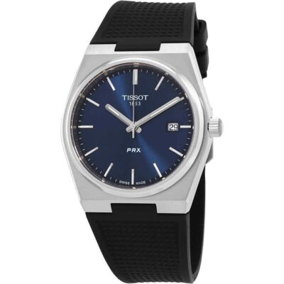 Tissot T-classic Prx Rubber Strap Blue Dial Quartz T137.410.17.041.00 100m Men's Watch