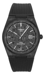 Tissot PRX Carbon Synthetic Strap Black Dial Automatic T137.907.97.201.00 100M Men's Watch