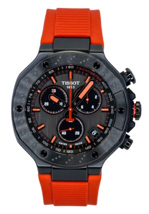 Tissot T-Race Chronograph Synthetic Strap Dark Grey Dial Quartz T141.417.37.061.01 100M Men's Watch