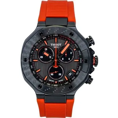 Tissot T-Race Chronograph Synthetic Strap Dark Grey Dial Quartz T141.417.37.061.01 100M Men's Watch