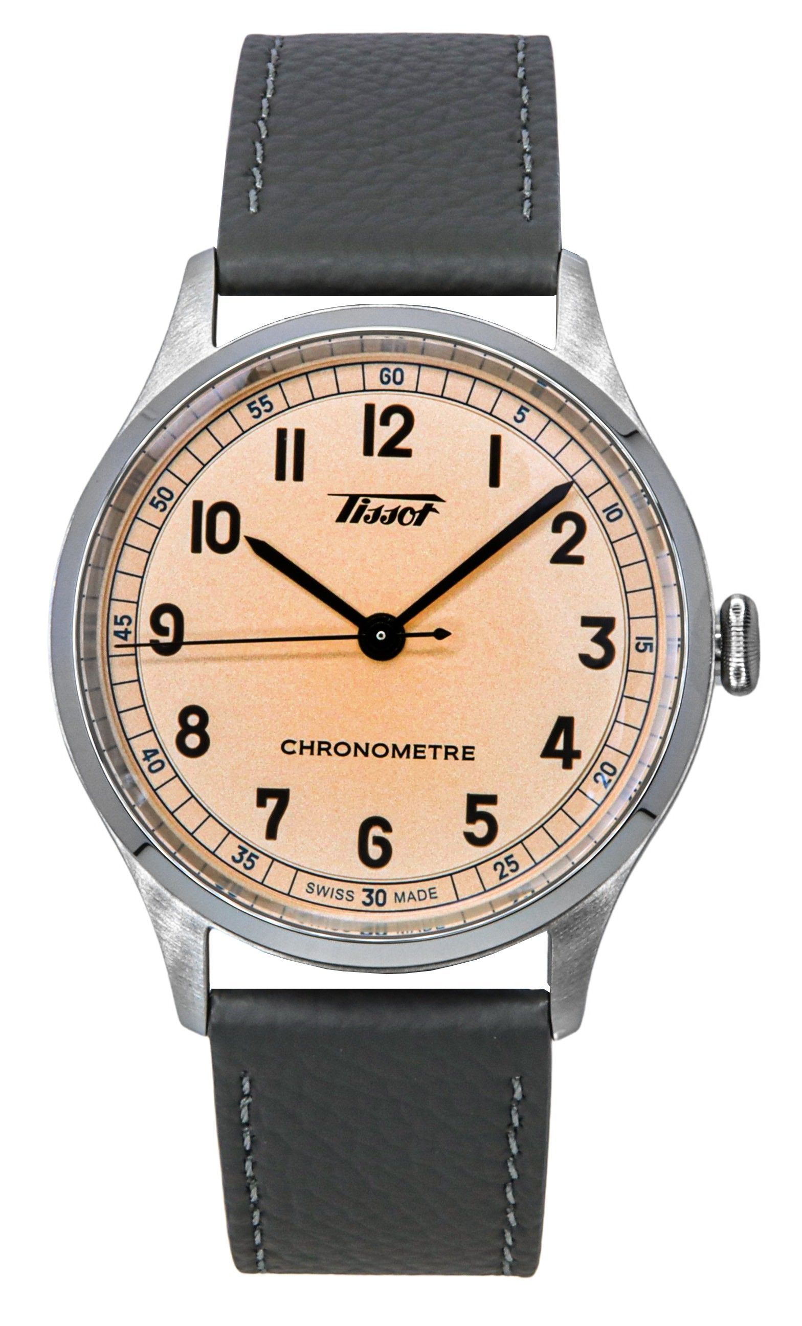 Tissot Heritage 1938 Leather Strap Pink Dial Automatic T142.464.16.332.00 Men's Watch