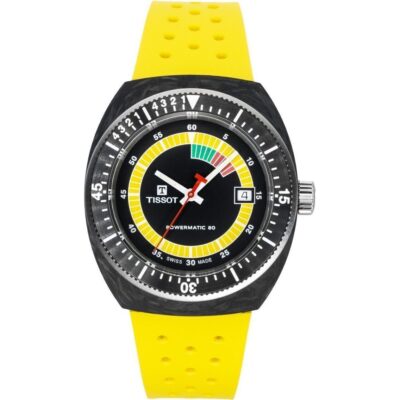 Tissot Sideral S Synthetic Strap Black Dial Automatic Diver's T145.407.97.057.00 300M Men's Watch