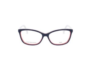 Tommy Hilfiger Unisex Eyeglasses (TH 1318 BLUE WHITE RED WHITE)
