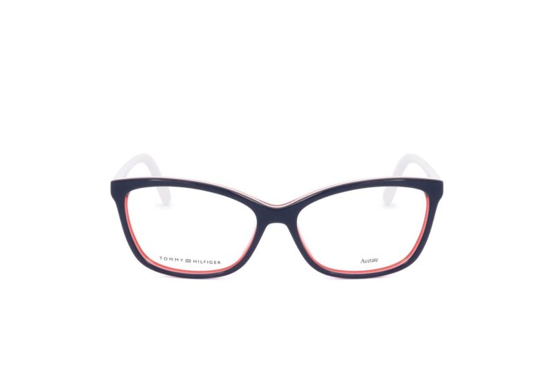 Tommy Hilfiger Unisex Eyeglasses (TH 1318 BLUE WHITE RED WHITE)