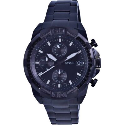 Refurbished Fossil Bronson Chronograph Stainless Steel Black Dial Quartz FS5853 Men's Watch