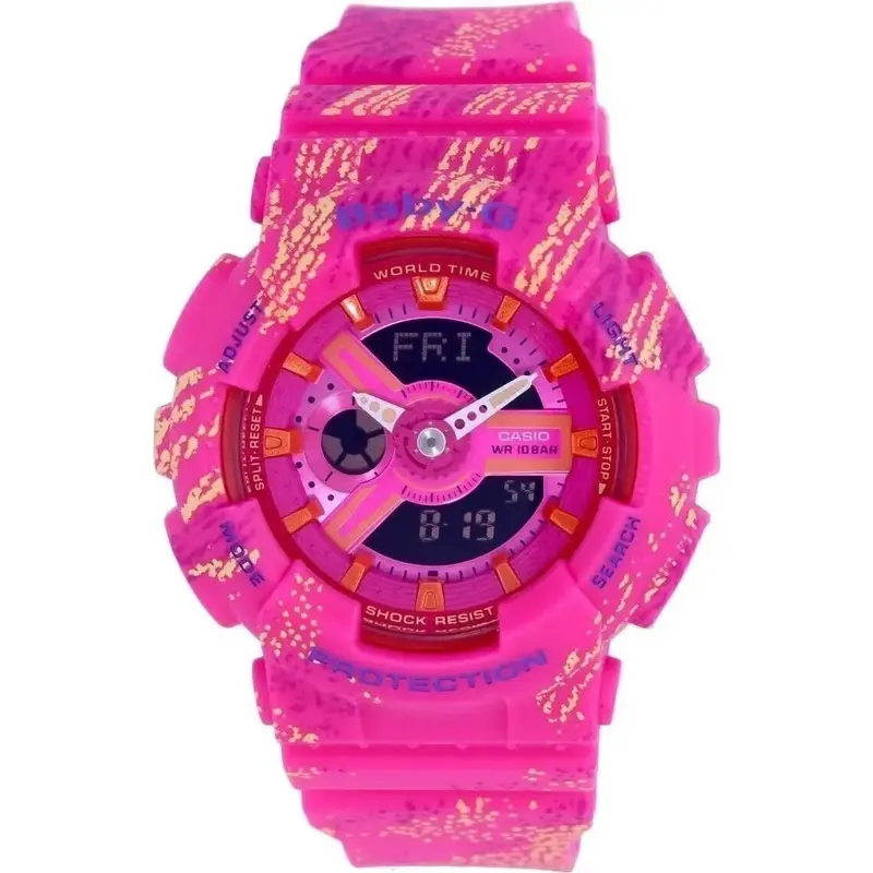 Refurbished Casio Baby-G Analog Digital Resin Strap Multicolor Dial Quartz BA-110TX-4A 100M Women's Watch Refurbished Casio Baby-G Analog Digital Resin Strap Multicolor Dial Quartz BA-110TX-4A 100M Women's Watch
